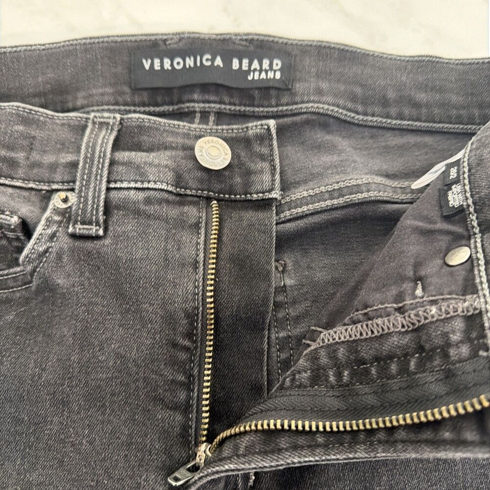 Veronica Beard Carly High Rise Kick Flare Jeans Salt & Pepper 26 70s Retro Urban - Picture 3 of 5